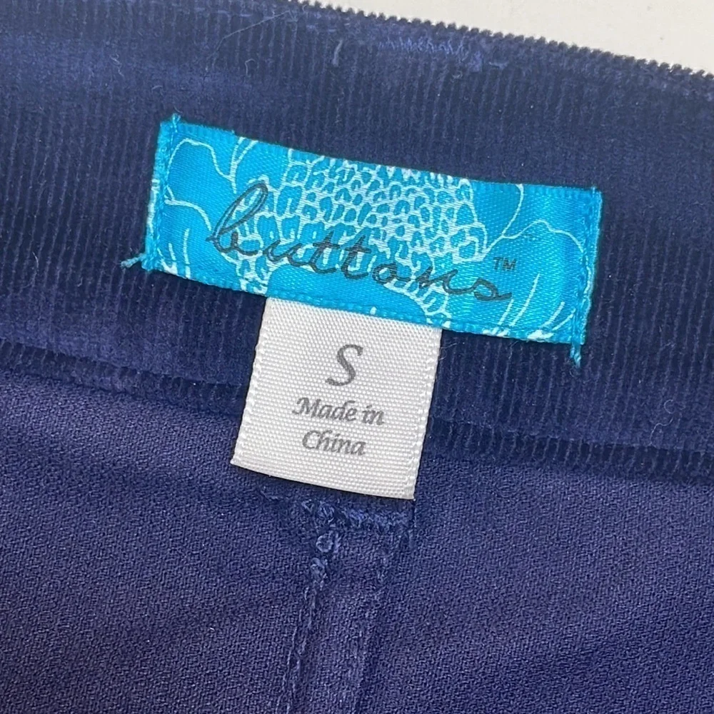 ❤️ 🆕 BUTTONS Navy Corduroy Skirt Size S